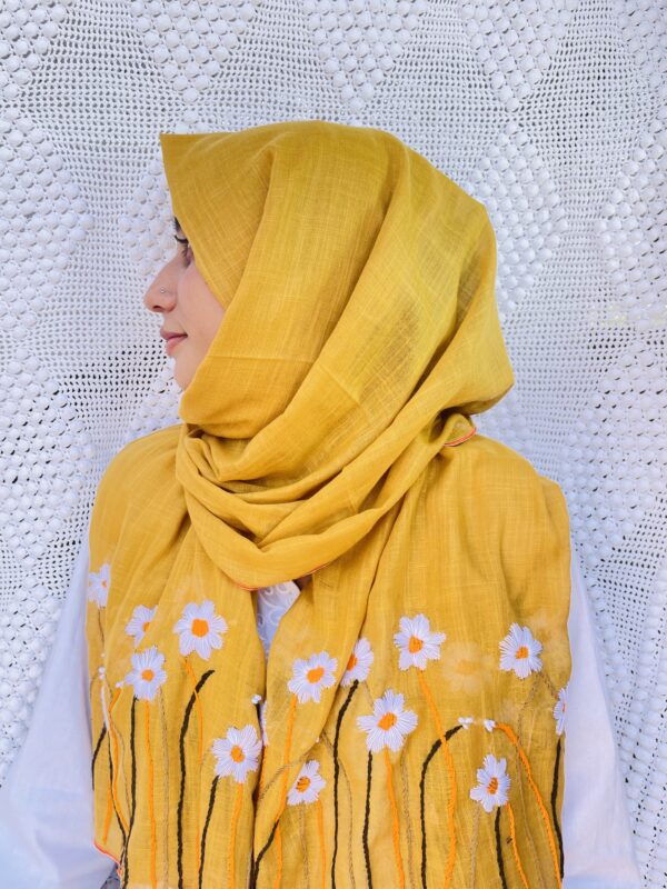 COTTON NET HAND-MADE EMBROIDERED HIJAB