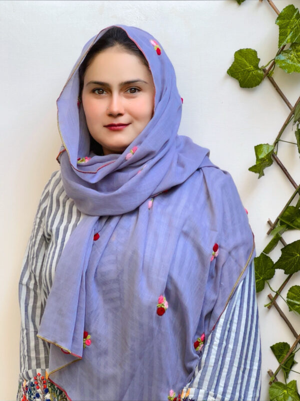 COTTON NET HAND-MADE EMBROIDERED HIJAB