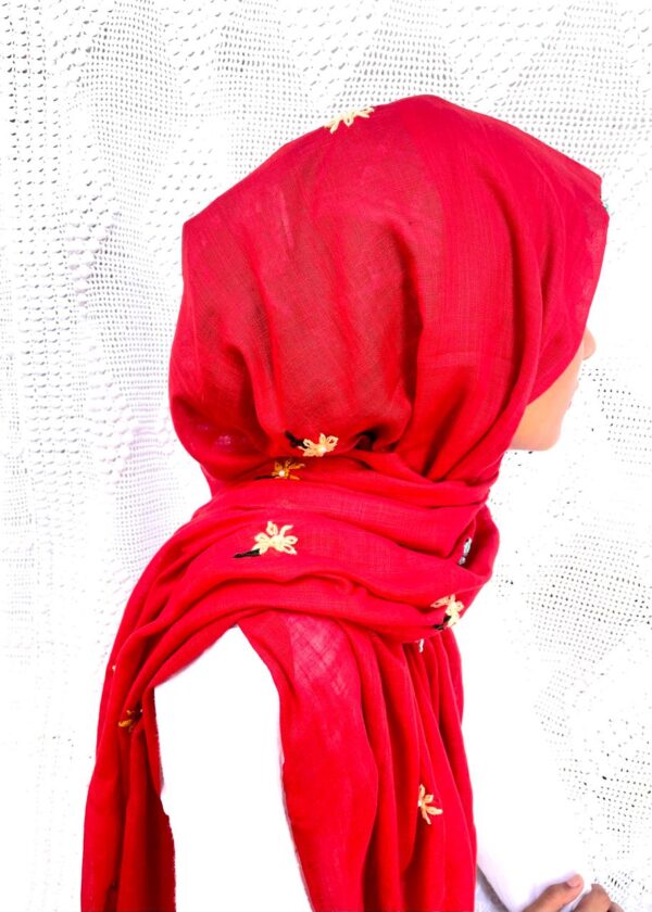 COTTON NET HAND-MADE EMBROIDERED HIJAB