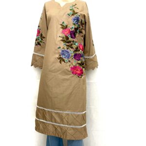 1 PC EMBROIDERED UNSTITCHED DORIA LAWN SHIRT